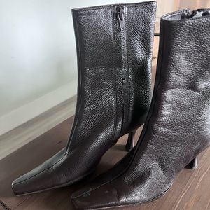 BCBG brown high ankle bootie (7)